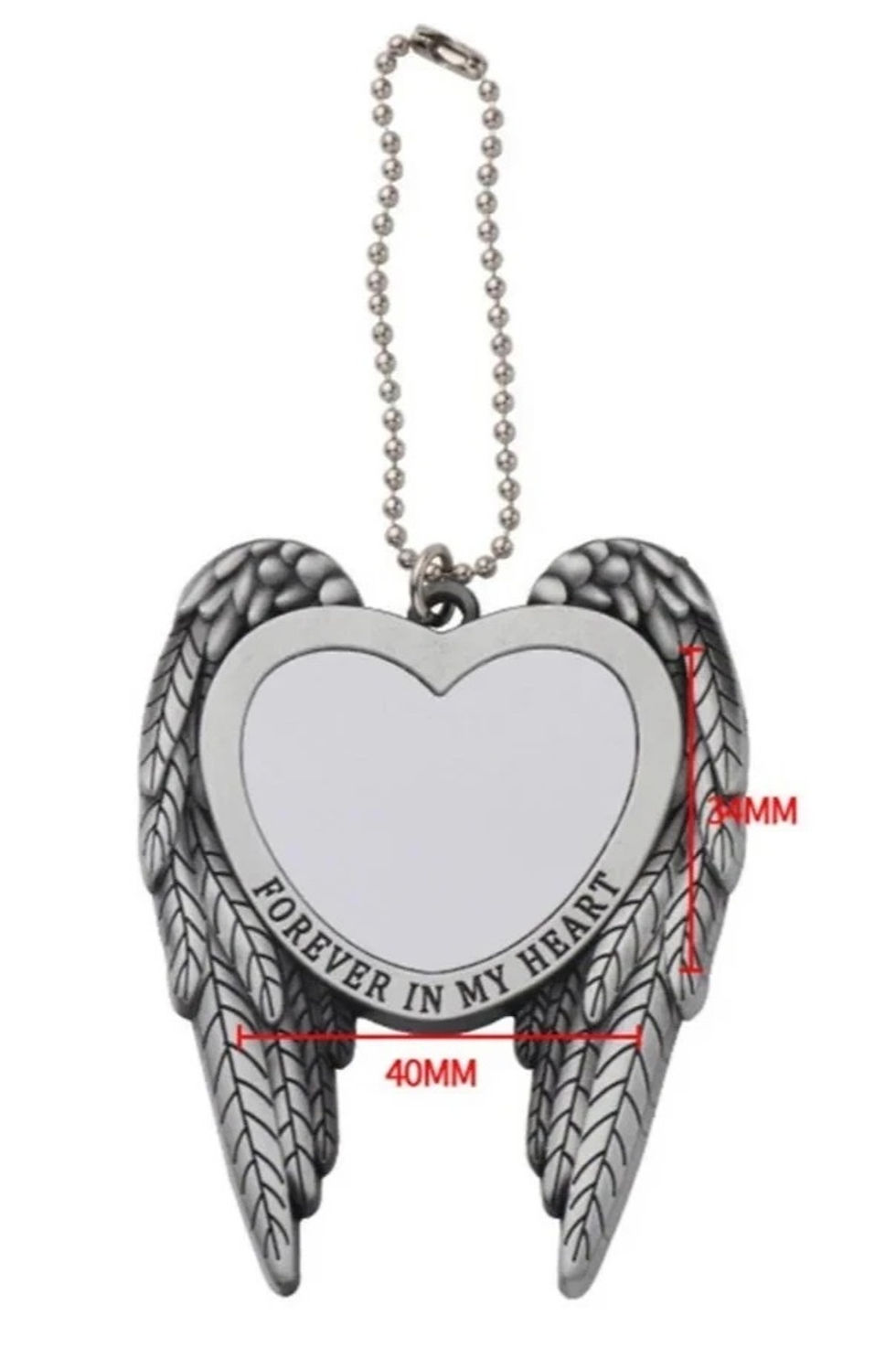Thumbnail: Personalised Photo Hanging Memorial Angel Wings Ornament Car Mirror Gift