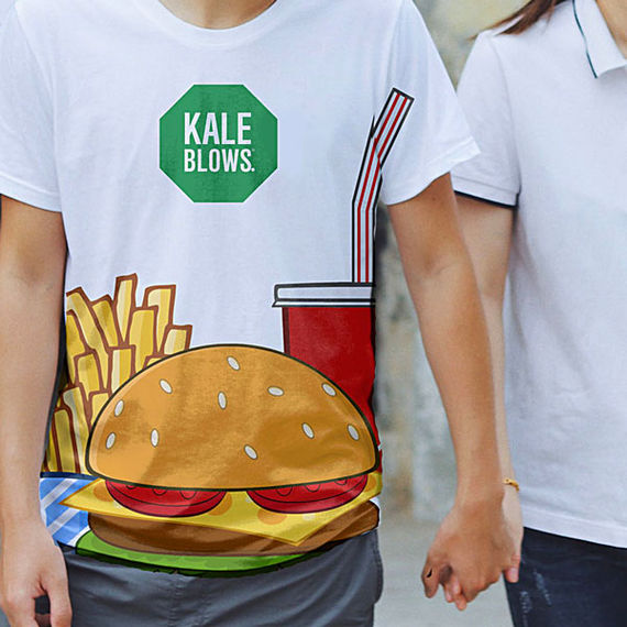 T-shirt with fast food design