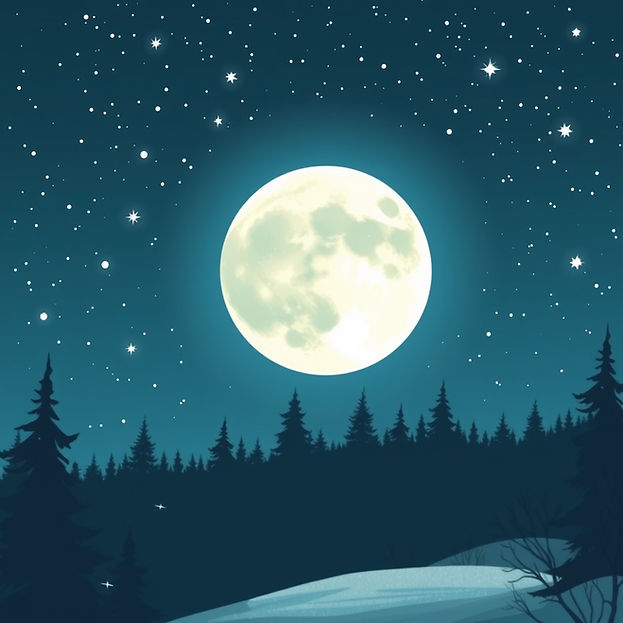 a big beautiful full moon during a winter night sky, surrounded by stars.jpg