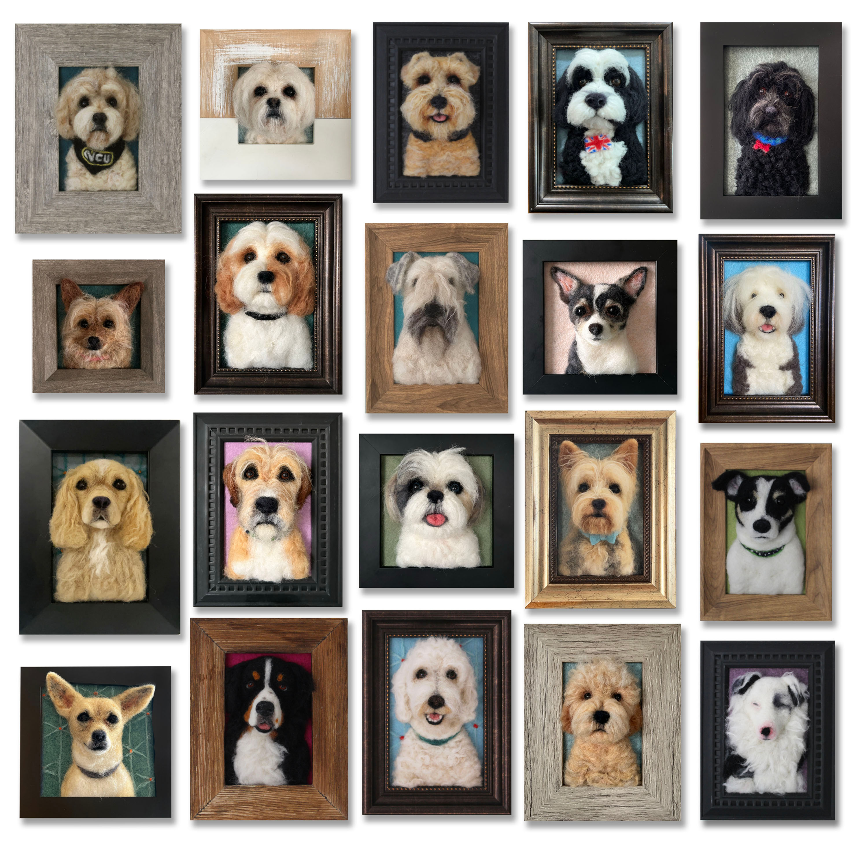 Felt Dog Portrait