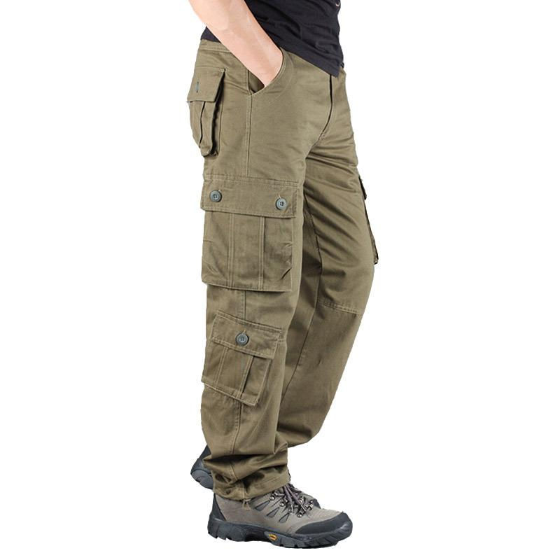 Thumbnail: Men's Camo Pants Tactical Cargo Trousers Pure Cotton Overalls Camouflage Loose W