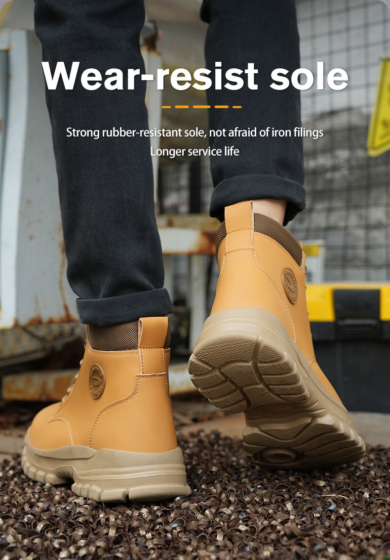 Thumbnail: Safety Shoes Work Shoes Steel Toe Men Puncture-protective Work Boots Anti-smash 