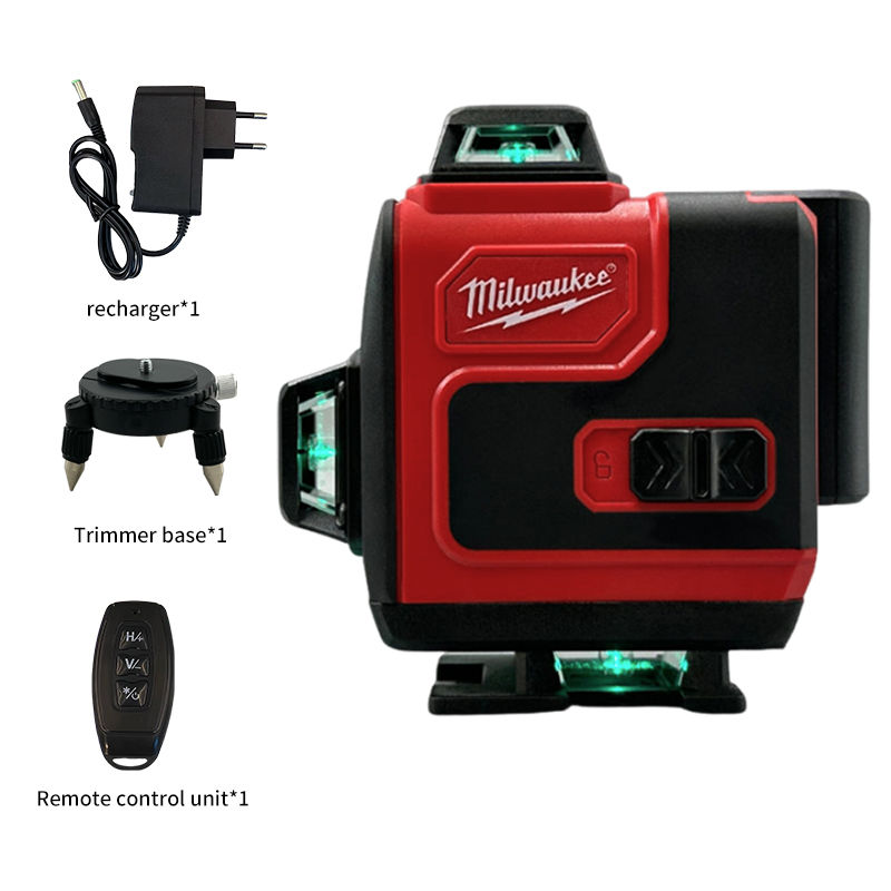 Milwaukee Laser Level 360 Green 16 Lines 4D Self-leveling Horizontal Vertical Cr