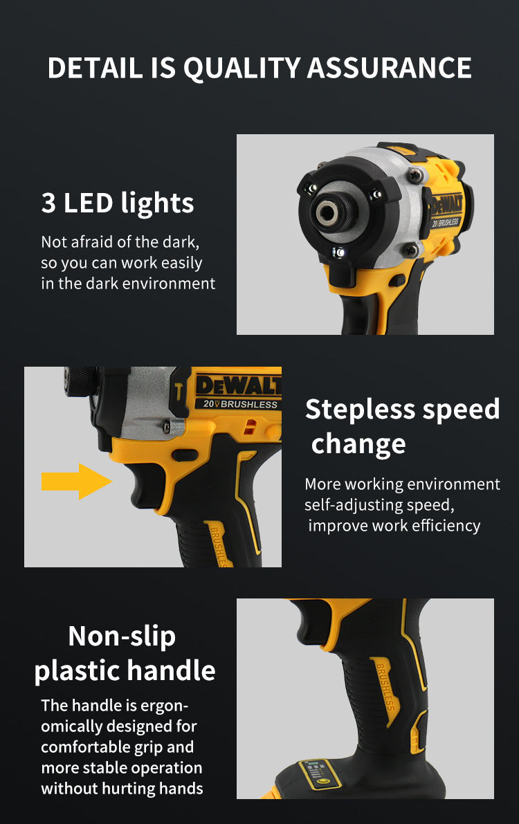 Thumbnail: Dewalt DCF860 Cordless Compact Drill / Driver 20V Brushless Electric Drill Screw