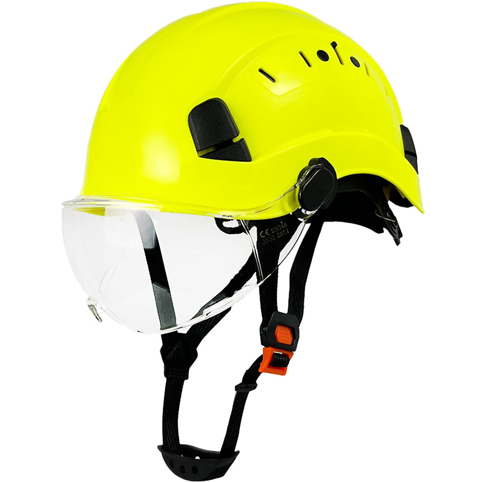 Thumbnail: CE Construction Safety Helmet With Goggles Visor ABS Hard Hat ANSI Industrial Wo