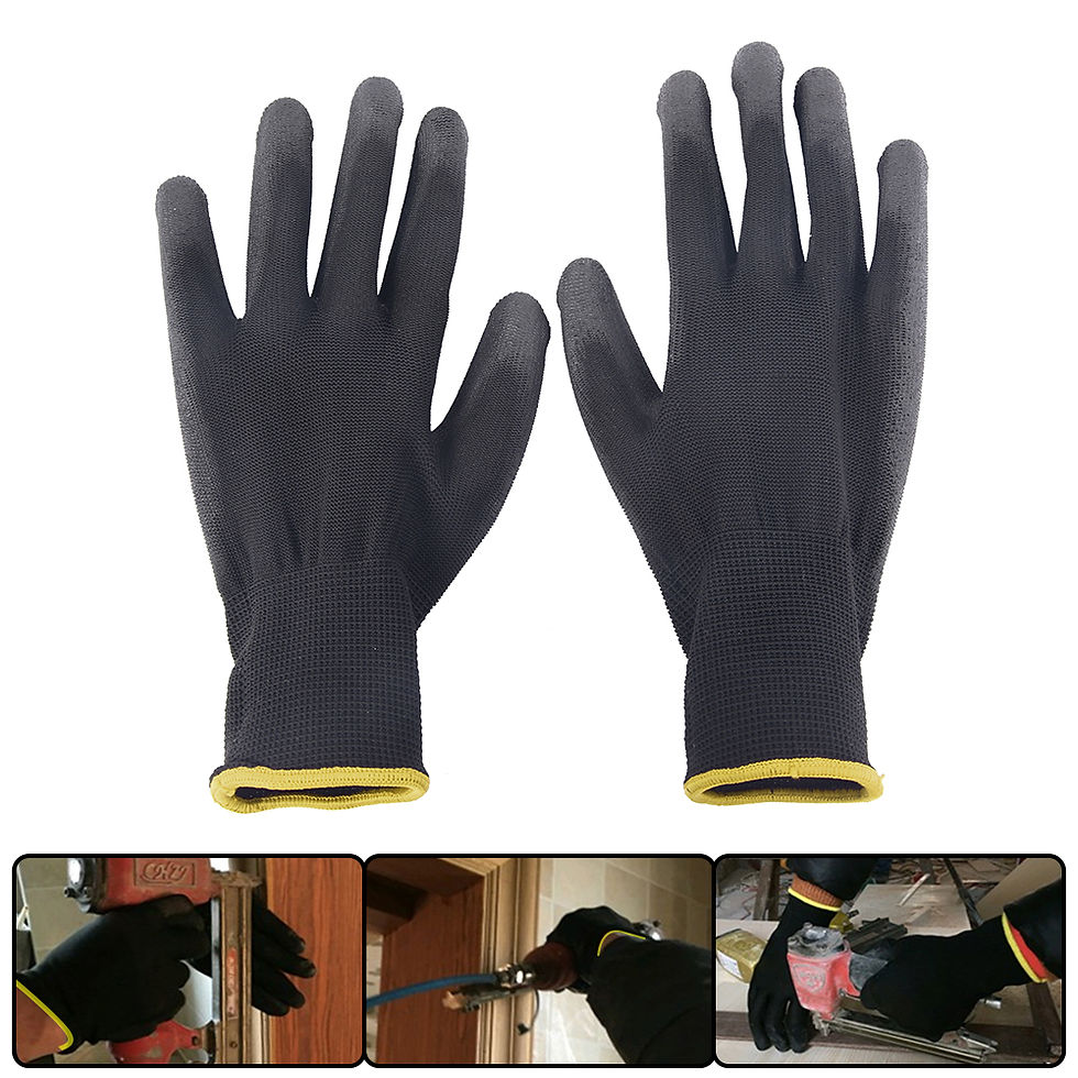 Thumbnail: 12 Pair Black /Grey/ horticulture Gloves Safety Work Gloves Repair Gloves Palm C
