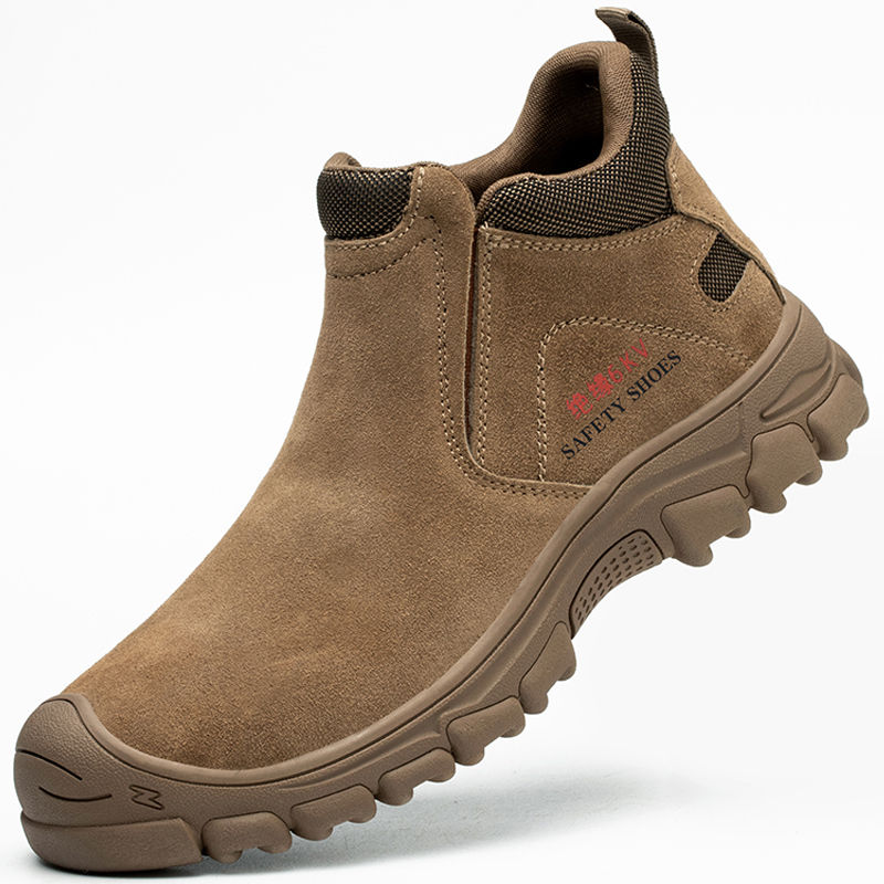 Thumbnail: Cow Suede Upper Steel Toe Men Boots Work Sneakers Safety Shoes Puncture-Proof An