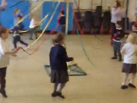 Maypole dancing