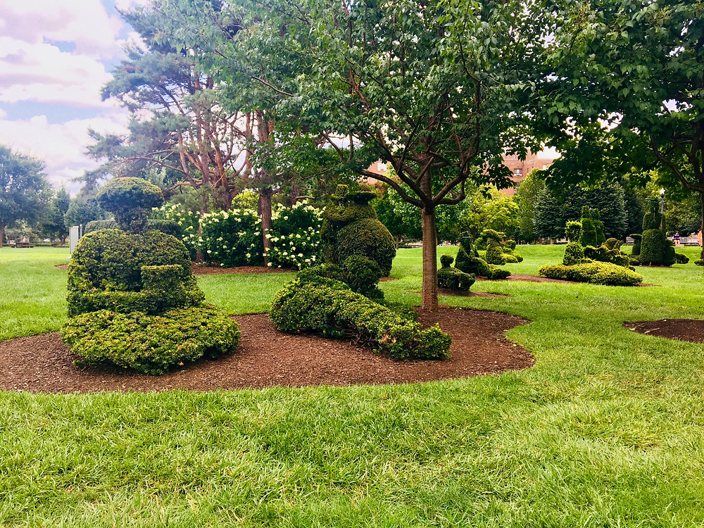Topiary statues at the Topiary Garden in Columbus, OH