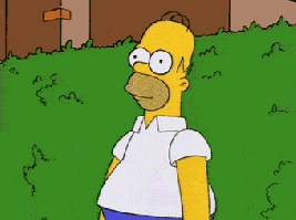 Fred Simpson disappearing into the bushes