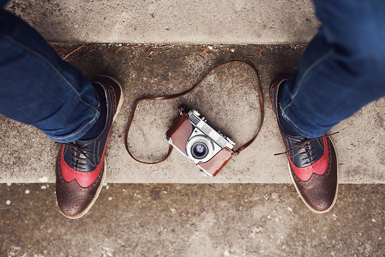shoes and camera
