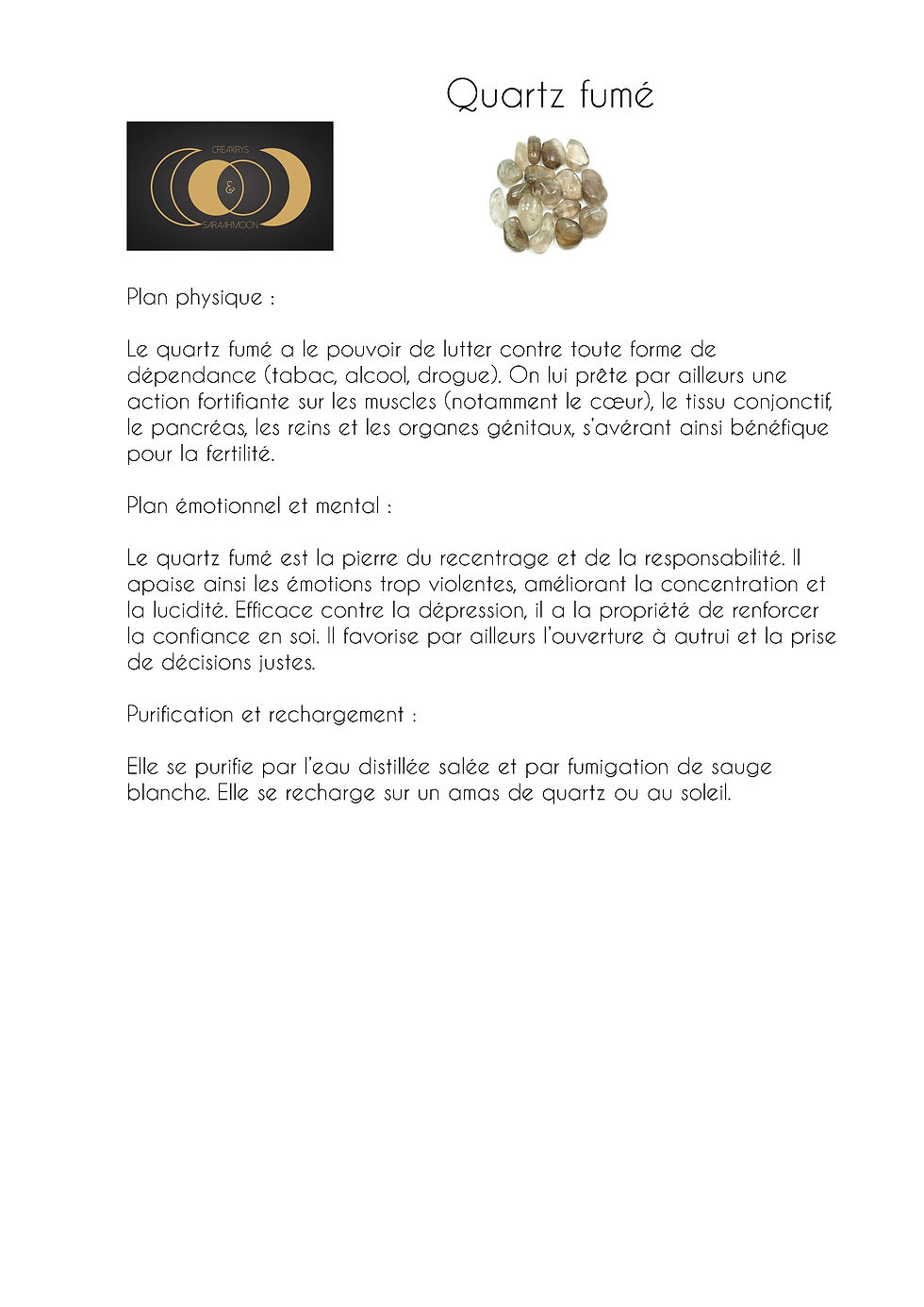 Miniature : Destock - Quartz fumé d'Ardèche (pièce unique)