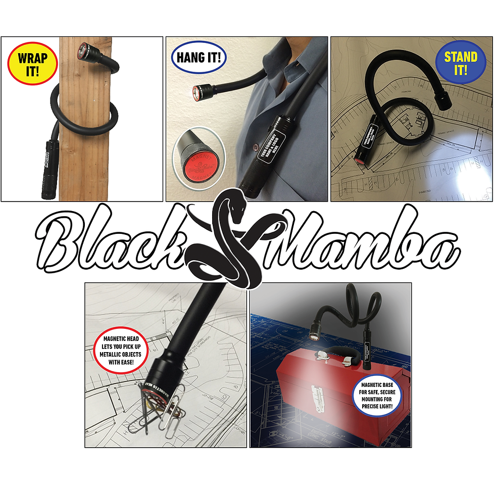 Thumbnail: Black Mamba Flexneck Flashlight - Rechargeable (FLEXNECK-R)