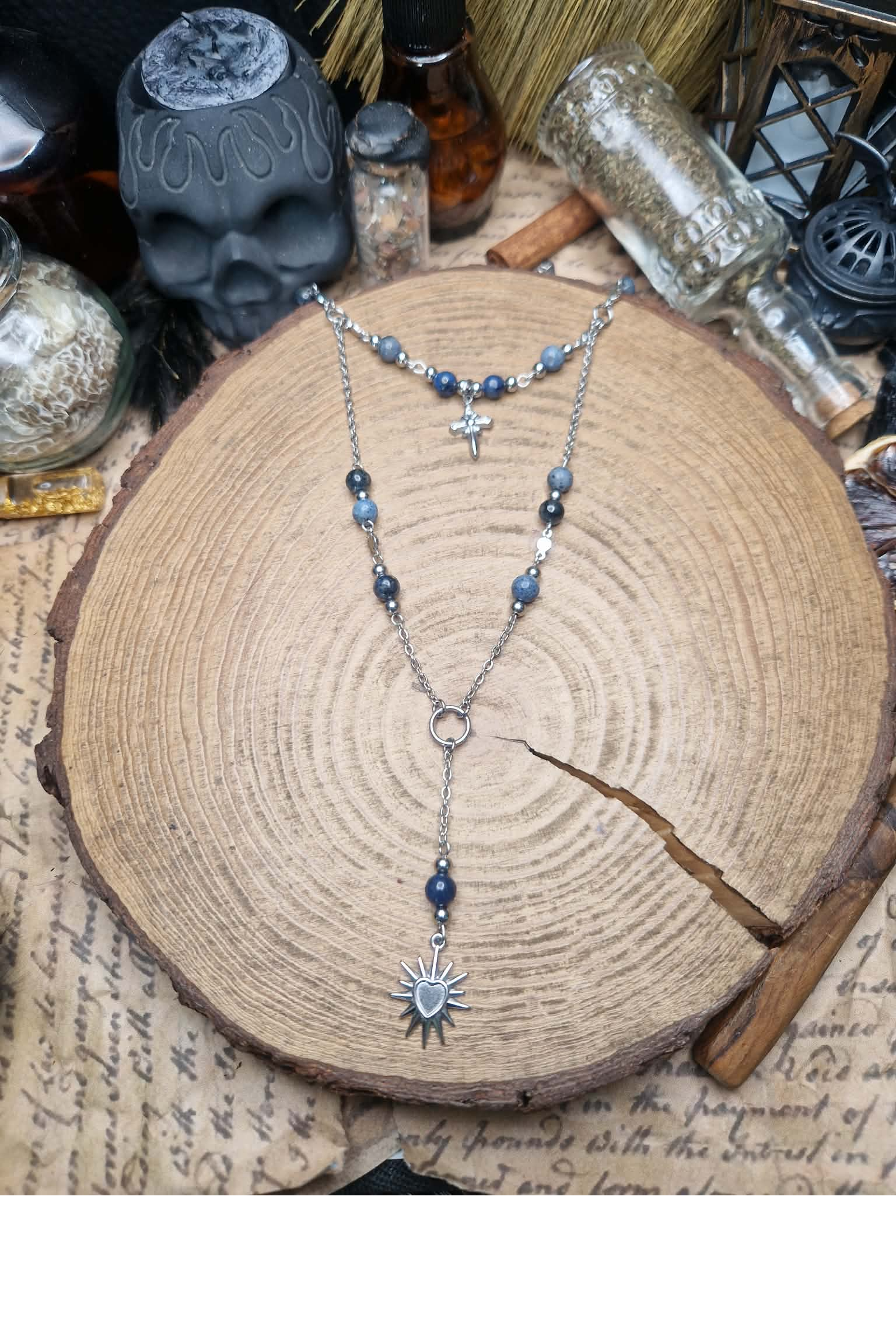 Collier Dumortiérite (pièce unique)