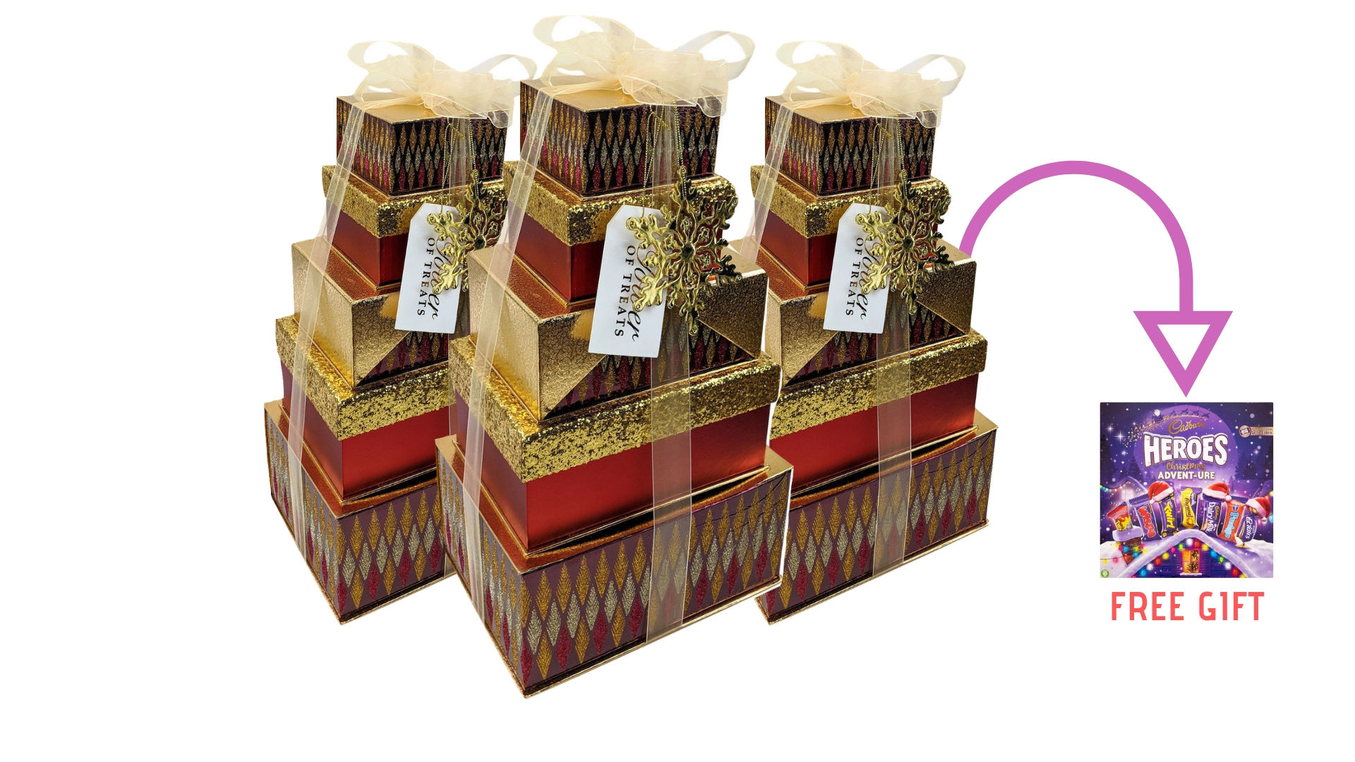 3 x LUXURY TOWER OF TREATS + FREE GIFT