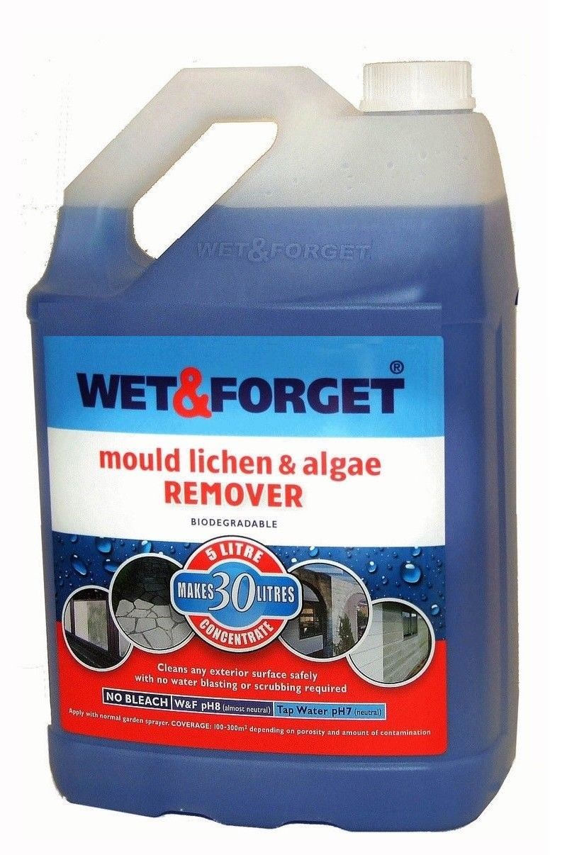 1 x 5L WET AND FORGET MOULD, ALGAE AND LICHEN REMOVAL 100% Original