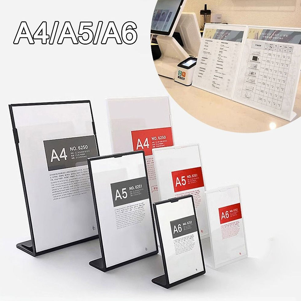 Acrylic Panel Wine Catalog Menu Display Stand A4 A5 A6 Desktop Ornament Table Ca