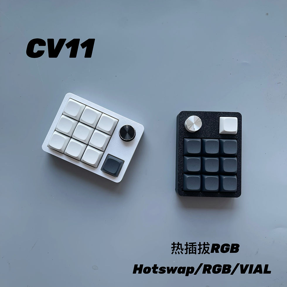 Black White Numeric Keypad with Knob Wired RGB Hot Swapp E-Sport Gaming Mechanic