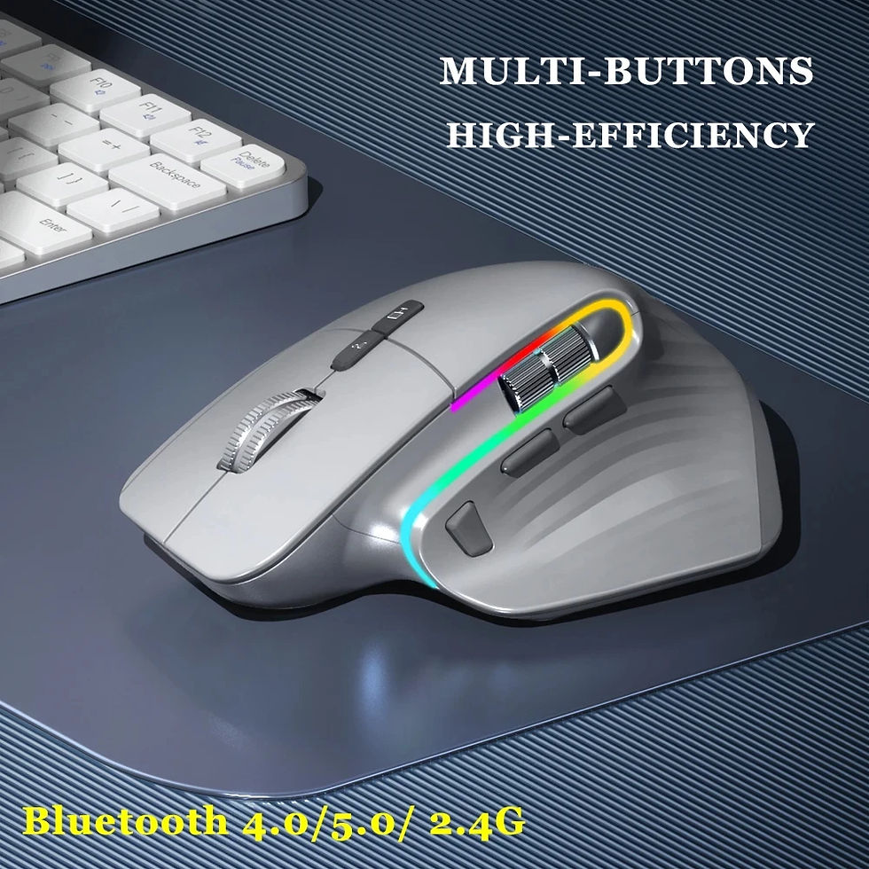 Ergonomic Bluetooth 2.4G Tri-mode Mouse Wireless Gaming Mouse USB-C RGB Recharge