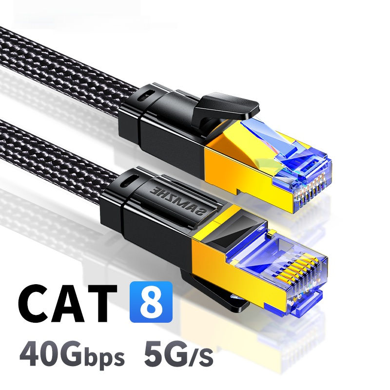 Gaming/4K High-Speed Cat8 40Gbps 2000MHz Bandwidth 30AWG Braided Network