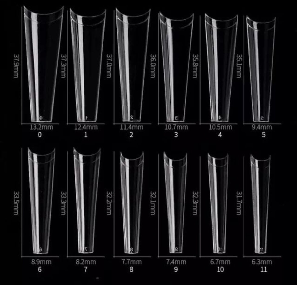 Thumbnail: Amor Tapered Coffin Tips Clear 500pcs