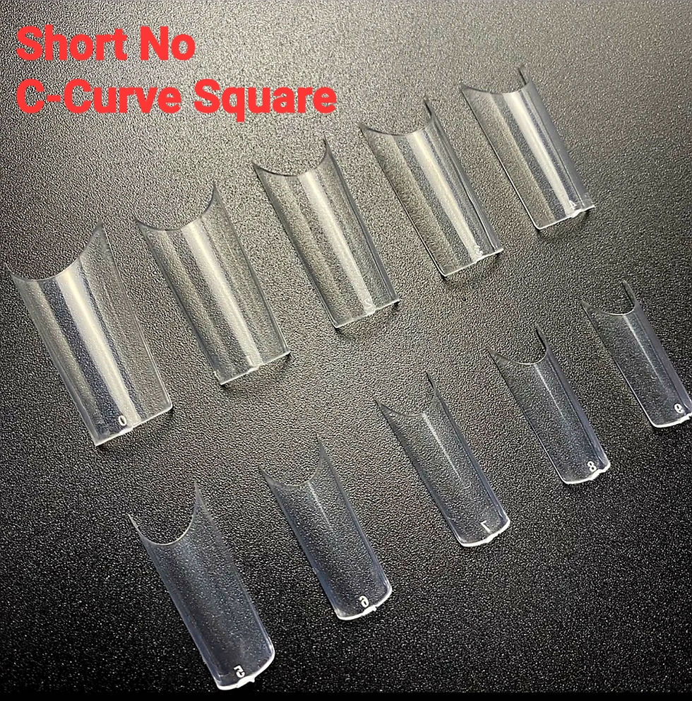 Thumbnail: Amor Short No C-Curve Square Tips Clear 500pcs 