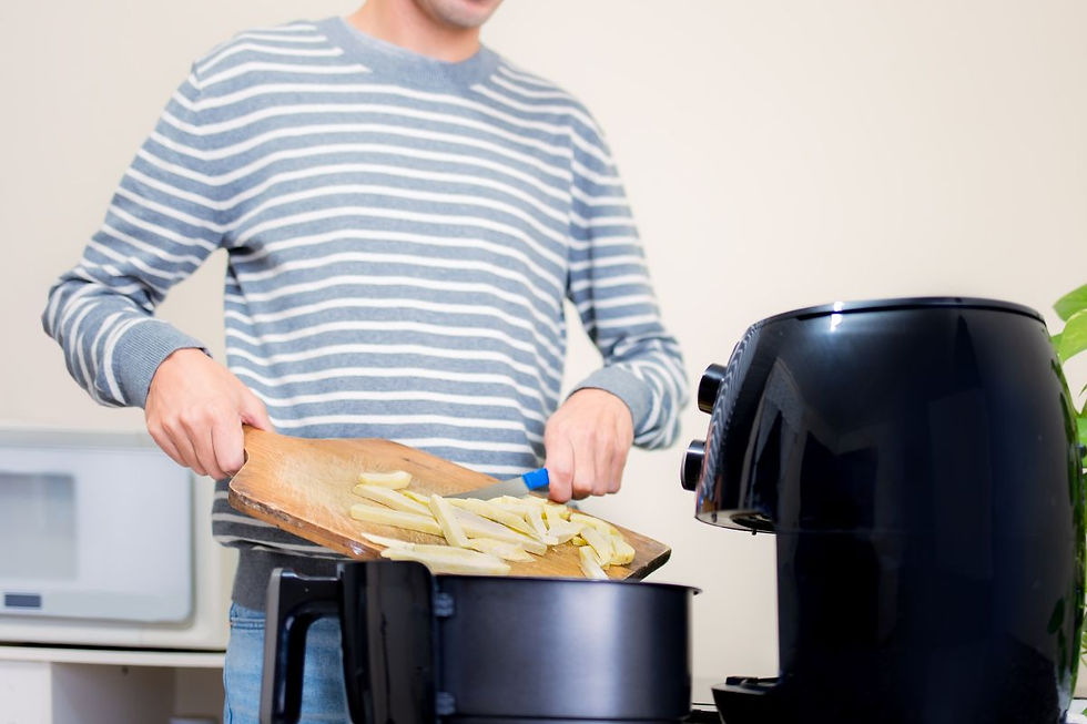 Family meal prep made simple with a clean, non-toxic air fryer.