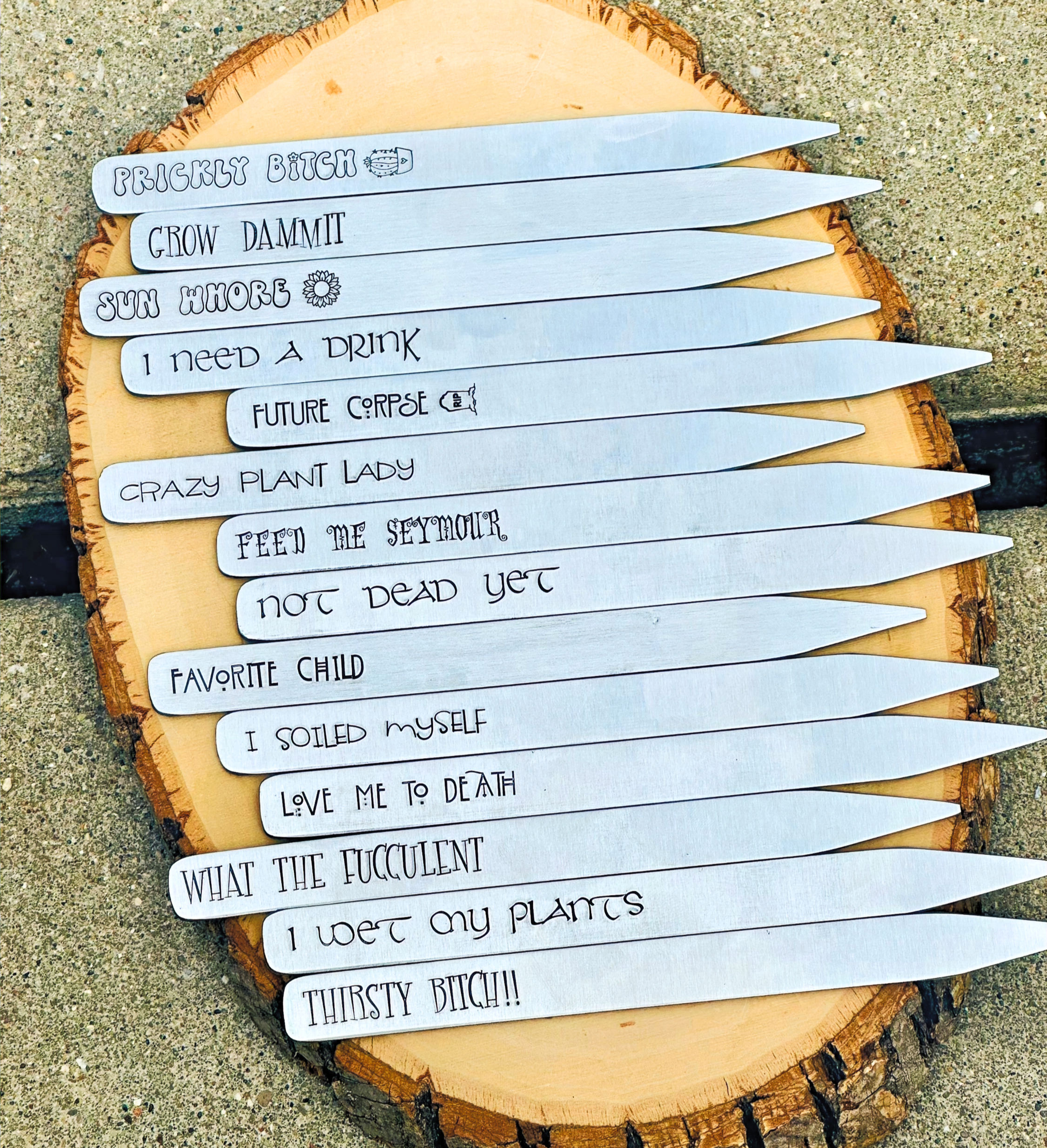 3 Plant/Garden Stakes