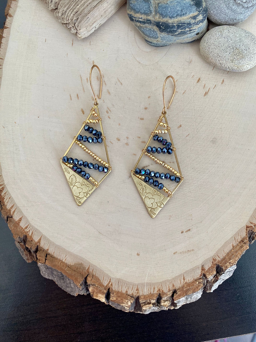 Thumbnail: Gold and Crystal Mandala Earrings