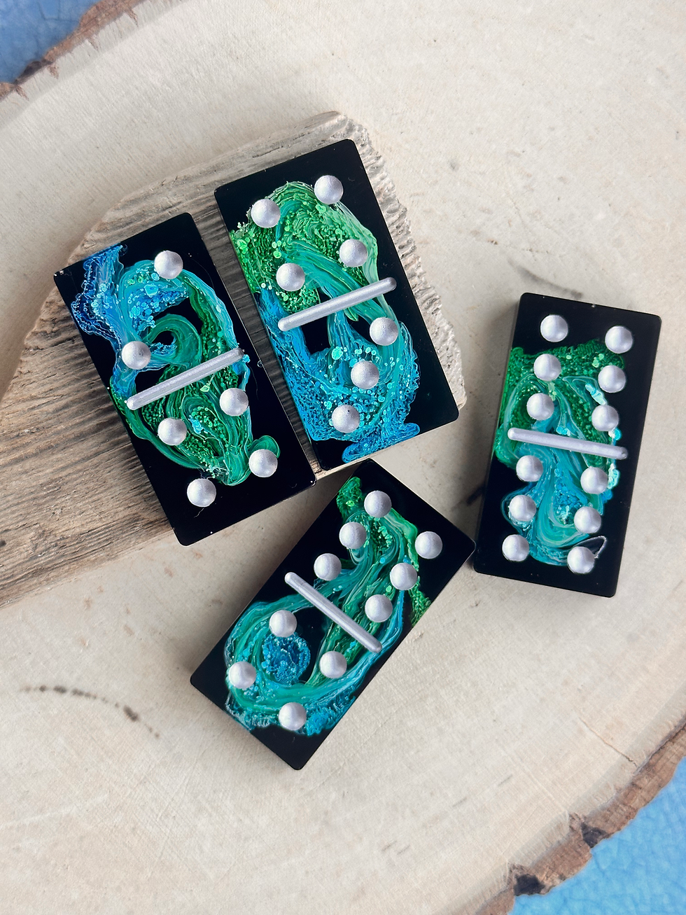 Thumbnail: Custom Alcohol Ink Domino Set 6's or 9's