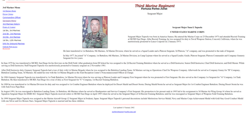 SgtMaj Tunu Tupuolo, 3rd Marine Regimental SgtMaj - 2002