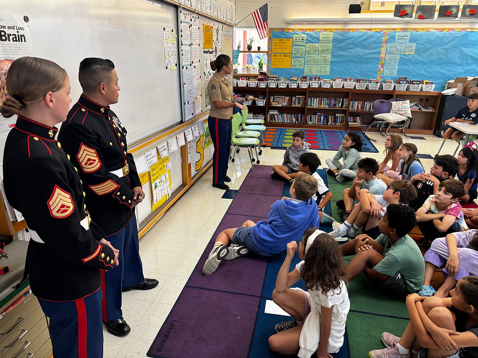US Marines visit Almond Elementary School