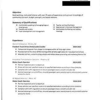 Billy Zinnerman City Council Application