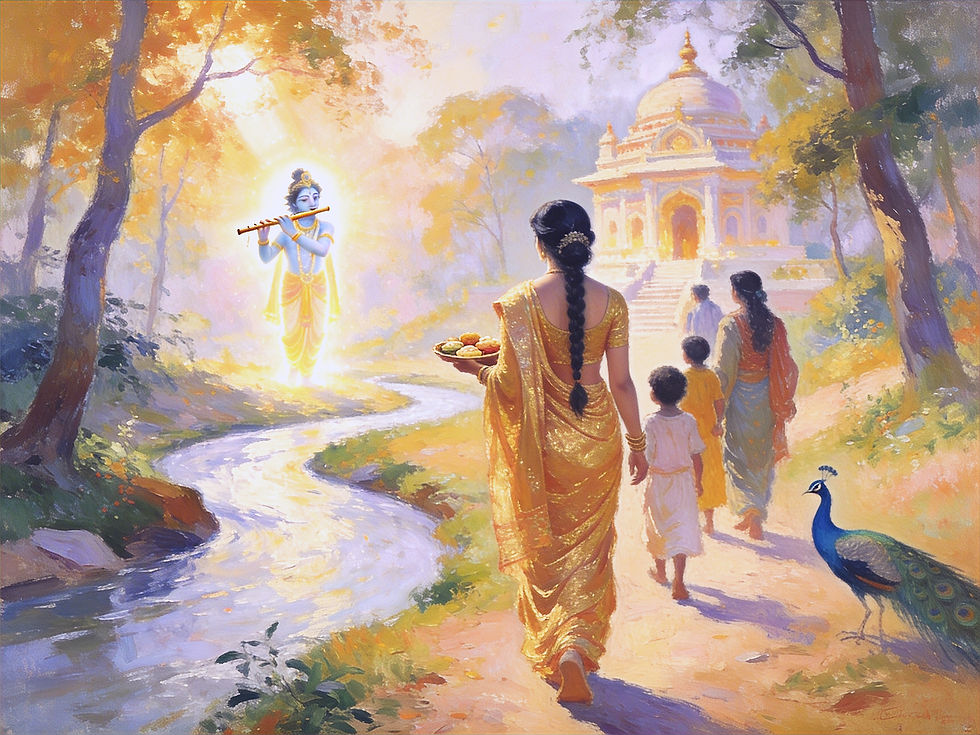 VedicAstroHealer-Home-Remedies-1-RadhaWalkingToTempeWithPrasad-Painting.jpg