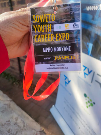 Maritime EmpowerHer Director, Mpho Monyane is at the Soweto Youth Day Career Expo