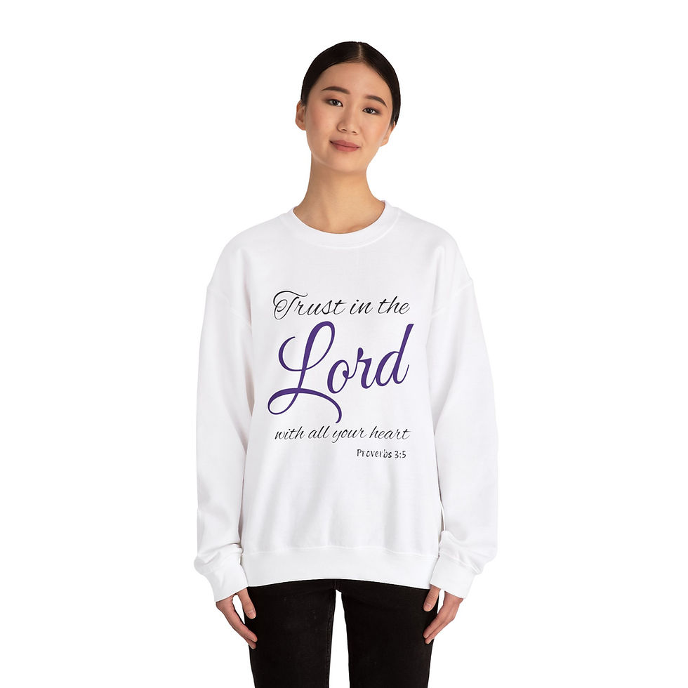Thumbnail: Christian Sweatshirt Trust in the Lord Proverbs 3:5