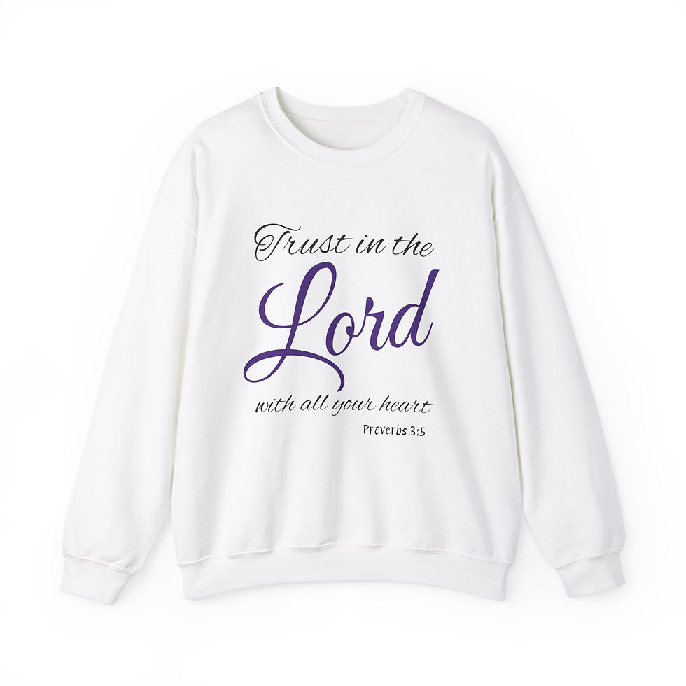 Thumbnail: Christian Sweatshirt Trust in the Lord Proverbs 3:5