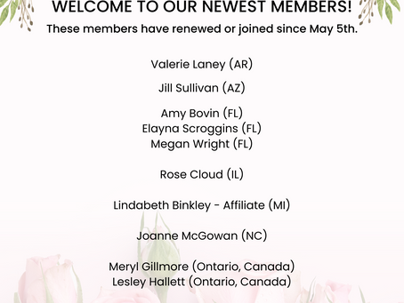 Welcome to Our Newest Members!