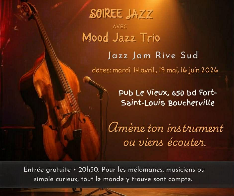 Jazz Jam; soirée jazz avec Mood jazz trio