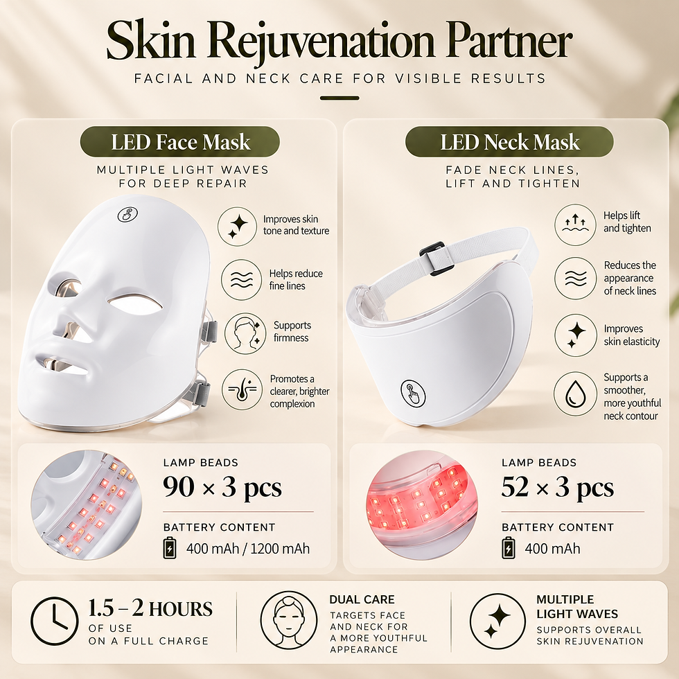 Thumbnail: LED Face & Neck Light Therapy Mask – 7 Light Modes