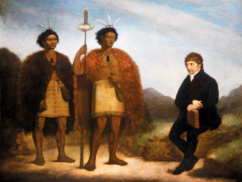 Thomas Kendall Learning from Chiefs Hongi Hika and Waikato in Preparation to Establish Maori Written Language