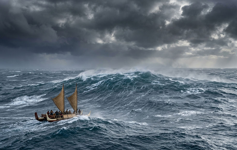 Waka in Large Swell