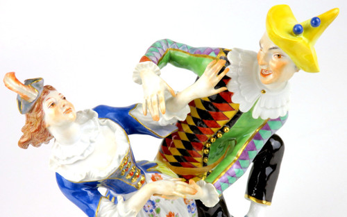 激レア?!マイセン人形/MEISSEN「コンメディア・デッラルテ ドットーレ」 マイセン人形 コンメディア・デッラルテより「ハーレクインと