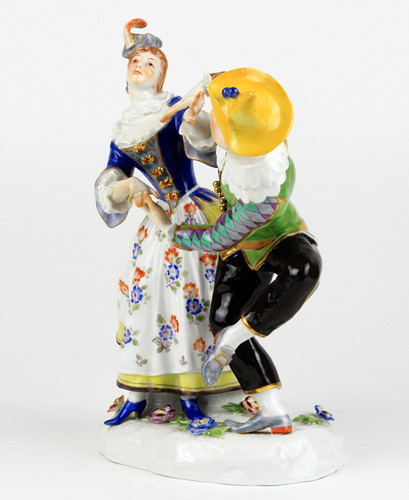 マイセン 高額 人形 コメディアデラルテ ハレキン＆コロンビーヌ