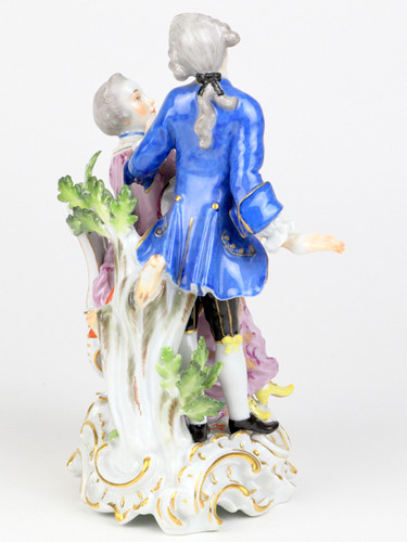 古マイセン ロココ 人形 フィギュア フィギュリン 仮面舞踏会 マスク