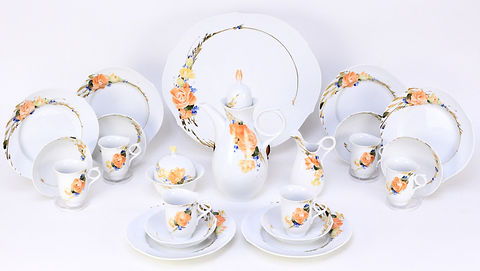 マイセン  ベコニア 波の戯れ ティーカツプ マイセン 波の戯れ ベゴニア カップ プレート 6名総21点 フル