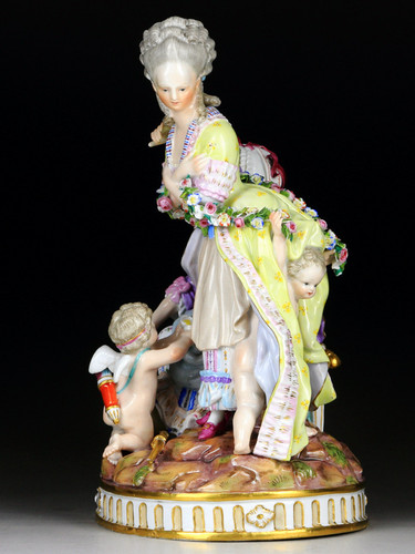 古マイセン 名作 高額人形 フィギュア グループ フィギュリン 壊れた卵