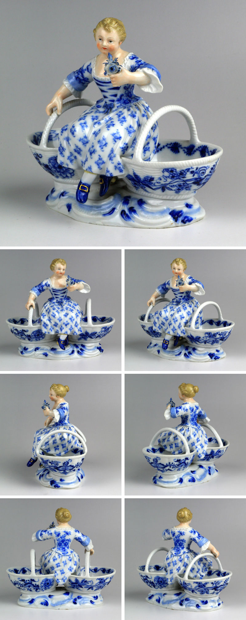 サムネイル： マイセン 人形 ボールフィギュア ブルーオニオン ライネッケ 18c