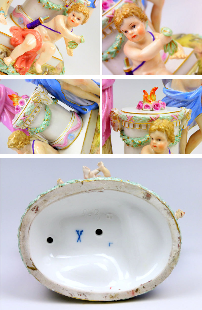 サムネイル： 古マイセン 人形 フィギュア Mythology 神話 忠誠の誓い 19世紀