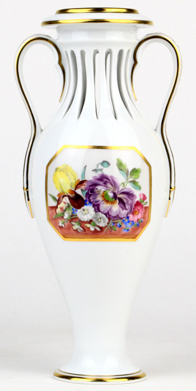 サムネイル： マイセン 創立300年限定芸術作品 Edition Meissner Kunststucke マルコリーニの花 アンポーラ花瓶 デコア サイン入り